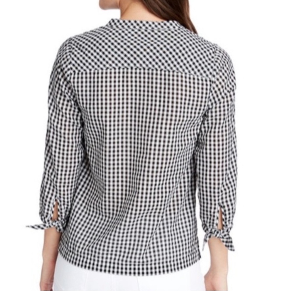 Vineyard Vines Gingham Seersucker Savannah Popover Top - Picture 7 of 8